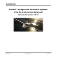 Garmin G5000 Integrated Avionics System Line Maintenance Manual 190-01386-00