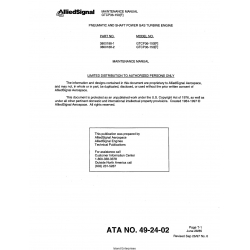 Garrett Model GTCP36-150(F) Maintenance Manual 3800188-1