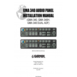 Garmin GMA 340 Audio Panel Installation Manual 190-00149-01