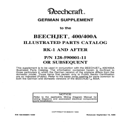 Beechjet 400-400A Illustrated Parts Catalog German Supplement 128-590001-125B