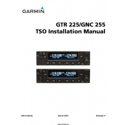 Garmin GTR 225/GNC 255 TSO Installation Manual 190-01182-02