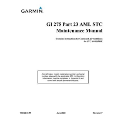 Garmin GI 275 Part 23 AML STC Maintenance Manual 190-02246-11_v2023