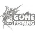 Gone Fishing Sign Logo,Decals!