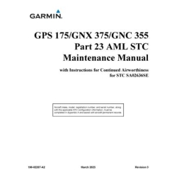 Garmin GPS 175/GNX 375/GNC 355 Part 23 AML STC Maintenance Manual 190-02207-A2_v2023-Rev-3