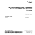 Rockwell Collins GPS-4000/4000A Global Positioning Receiver and APR-4000 Approach Computer Installation Manual 523-0780545-413116