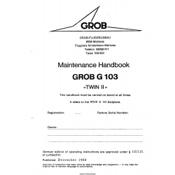 Grob G103 Twin II Maintenance Handbook and Repair Instructions