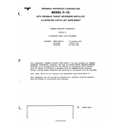 Grumman Model F-10 Illustrated Parts List Supplement PMFJC-MA76-3