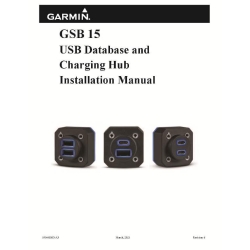 Garmin GSB 15 USB Database and Charging Hub Installation Manual 190-00303-A3