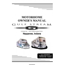 Gulf Stream Coach Motor Home Owner's Manual