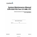 Garmin System Maintenance Manual GTN 6XX/7XX Part 23 AML STC 190-01007-A1