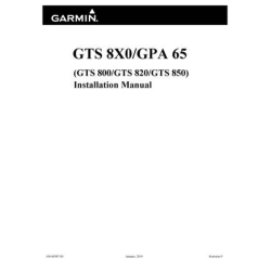 Garmin GTS 8X0/GPA 65 (GTS 800/GTS 820/GTS 850) Installation Manual 190-00587-00