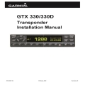 Garmin GTX 330/330D Transponder Installation Manual 190-00207-02_v20