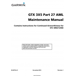 Garmin GTX 3X5 Part 27 AML Maintenance Manual 190-00734-21