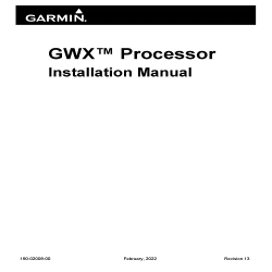 Garmin GWX Processor Installation Manual 190-02009-00