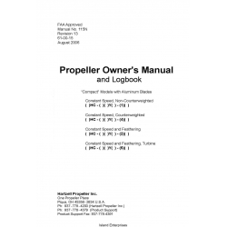 Hartzell Propeller Owner's Manual and Logbook 115N 61-00-15 Revision 13