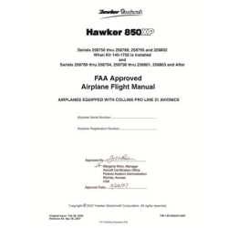 Beechcraft Hawker 850XP Airplane Flight Manual 140-590035-0005