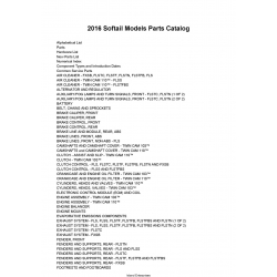 Harley Davidson FLSS, FLSTFBS 2016 Softail Models Parts Catalog Part No. 16200175