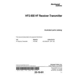Rockwell Collins HFS-900 HF Receiver Transmitter Illustrated Parts Catalog 523-0776917-571115
