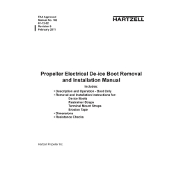 Hartzell Propeller Electrical De-ice Boot Removal and Installation Manual 61-12-82