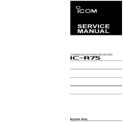 ICOM IC-R75 Communications Receiver Service Manual