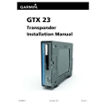 Garmin GTX 23 Transponder Installation Manual 190-00906-01