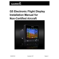 Garmin G5 Electronic Flight Display Installation Manual for Non-Certified Aircraft 190-02072-01