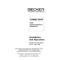 Becker Comm 2000 VHF Communications Equipment Installation and Operation DV 240.03