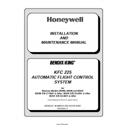 Bendix King KFC 225 Automatic Flight Control System for Mooney Model M20M, M20R,and M20S,M20M S/N 27-0001 & After, M20R S/N 29-0001 & AfterM20S S/N 30-0001 & After Installation and Maintenance Manual 006-00769-0000