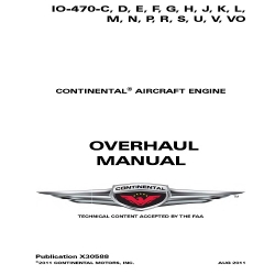 Continental IO-470 Series Engine Overhaul Manual X30588_v11