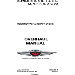 Continental IO-470 Series Overhaul Manual X30588