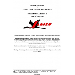 Jabiru 2200 & 3300 Aircraft Engines Overhaul Manual JEM0001-8