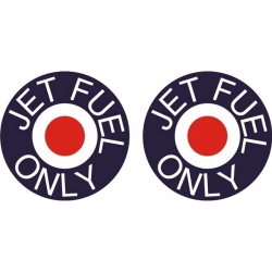 Jet Fuel Only Aircraft Decal/Sticker 6''round diameter!