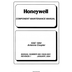 Bendix King KAC 1052 Antena Coupler Component Maintenance Manual 006-15640-0001