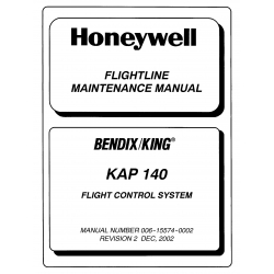 Bendix King KAP 140 Flight Control Flight Line Maintenance Manual 006-15574-0002