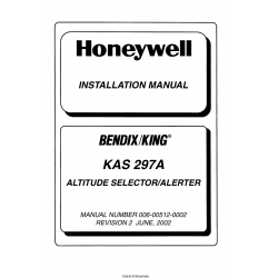 Bendix King KAS 297A Altitude Selector/Alerter Installation Manual 006-00512-0002