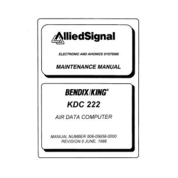 Bendix King KDC 222 Air Data Computer Maintenance Manual [sec-IV & sec-VI] 006-05658-0000_v1986