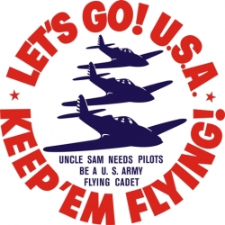 Keep E'm Flying,LEt's Go USA Aircraft Signs,Decals!