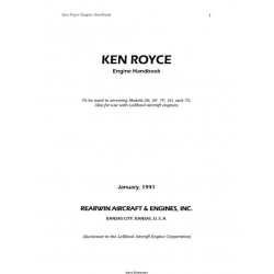 Ken Royce Engine Overhaul, Service Manual & Handbook 1941