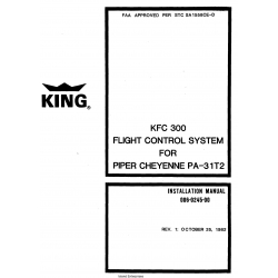 King KFC 300 Flight Control System for Piper Cheyenne PA-31T2  Installation Manual 006-0245-00