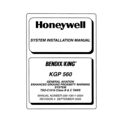 Bendix King KGP 560 General Aviation Enhanced Ground Proximity Warning System (GA-EGPWS) Installation Manual 006-10611-0003