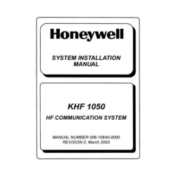 Bendix King KHF 1050 HF Communication System Installation Manual 006-10640-0002