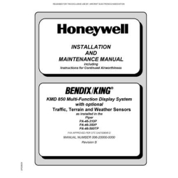 Bendix King KMD 850 Multi Function Display System Instalation and Maintenance Manual 006-20000-0000