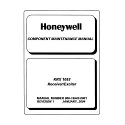 Bendix King KRX 1053 Receiiver/Exciter Component Maintenance Manual 006-15642-0001