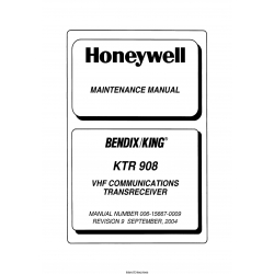 Bendix King KTR 908 VHF Communications Transreceiver Maintenance Manual 006-15667-0009