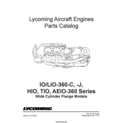 Lycoming IO/LIO-360-C, J, HIO,TIO,AEIO-360 Series Parts Catalog PC-406-2E