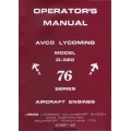 Avco Lycoming O-320 Series Aircraft Engines Operators Manual 1976
