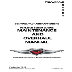 Continental TSIO-550-B, C ,E , G, K ,N Maintenance and Overhaul Manual M-18_v14