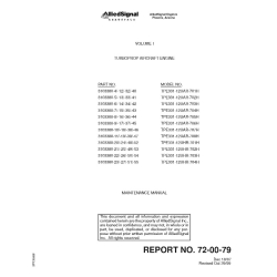 Garrett TPE331-12 Turboprop Aircraft Engine Maintenance Manual 72-00-79