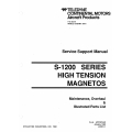 Continental S-1200 Series High Tension Magnetos Service and Support, Maintenance, Overhaul Illustrated Parts Manual X42001-1