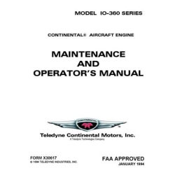 Continental Model IO-360 Series Maintenance and Operator's Manual X30617_v1994